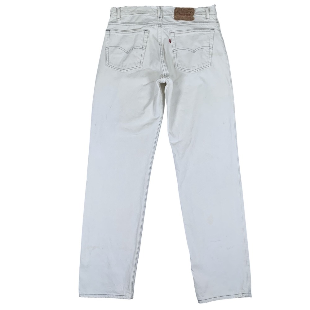 Vintage Levi's 506 Jeans Mens 34x32 White Made in USA Straight Leg
